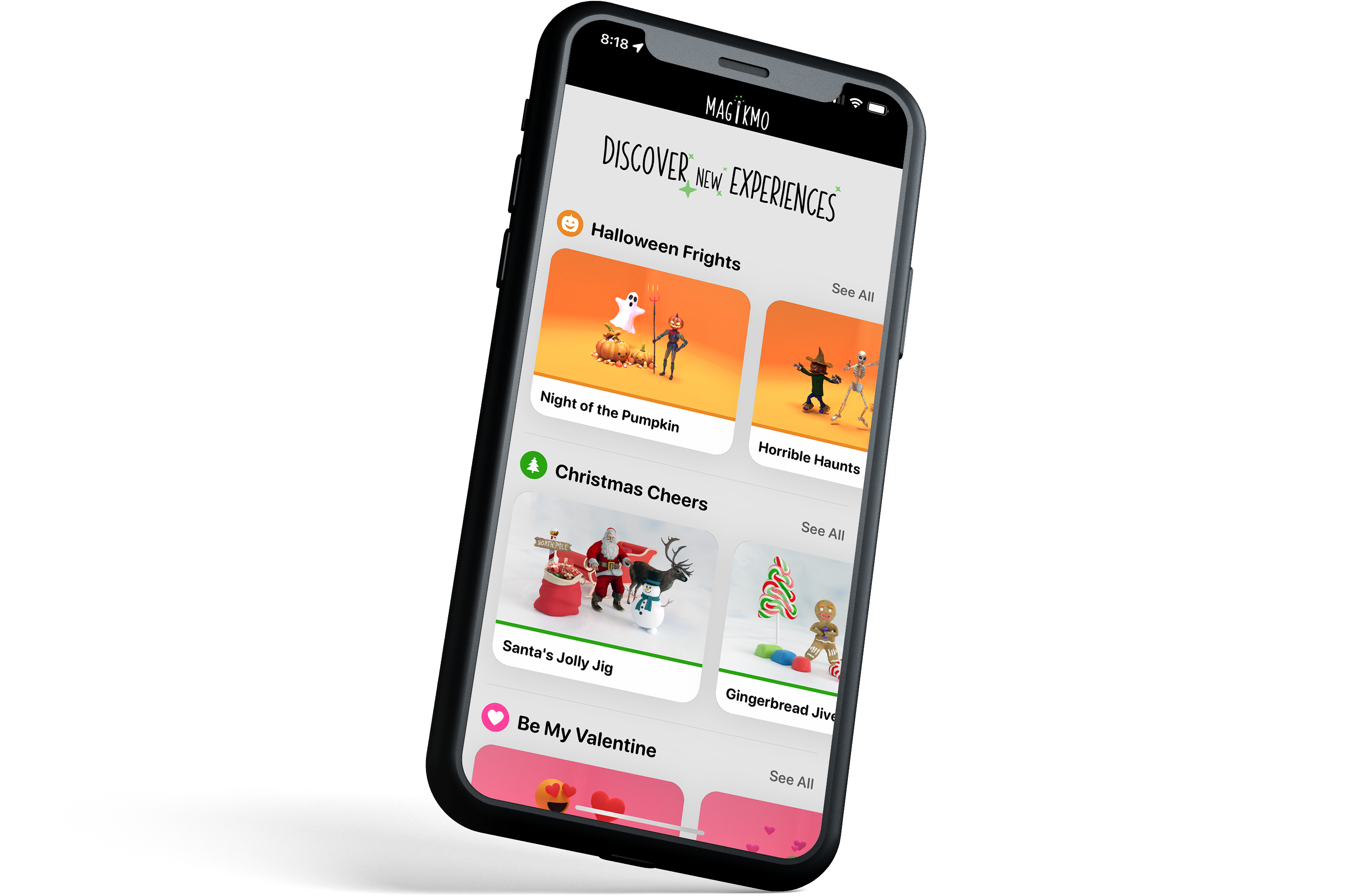 Magikmo Pick Your Experience Screen